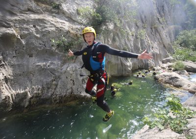Cliffs of Cetina river - jumping on canyoning excursion