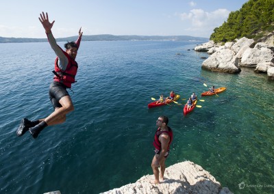 Sea kayaCrazy jumping - kayaking excursion in Splitking tour in Split with daily departure