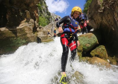 White waters of Cetina river on extreme canyoning tour near Split