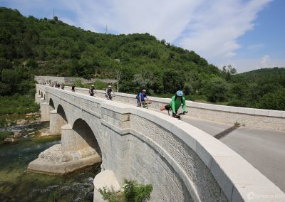 Pavića bridge accross Cetina river; cycling tour with Split Adventure