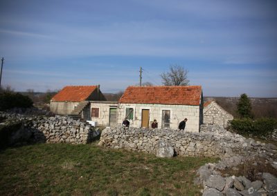 Old stone houses of inland, hiking trip