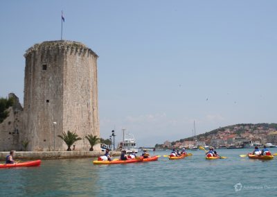 Kamerlengo tower in Trogir; kayaking adventure