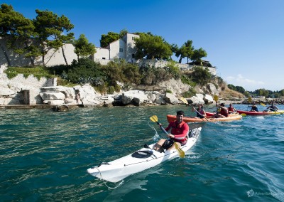 Easy paddling towards great beaches; Split kayaking excursion with daily departure