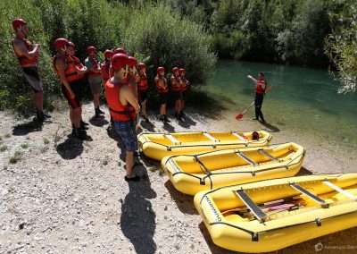 Hidden beach - rafting on Cetina river