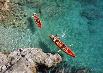 Crystal clear waters on a kayaking tour from Dubrovnik