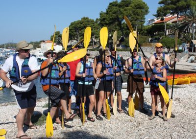 Team activity - kayaking around sunniest island in Croatia - Hvar