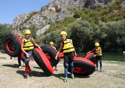 River tubing activity from Split city center