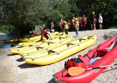 Preparing for the rafting trip on Cetina river