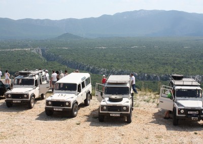 Overlooking Cetina river canyon on a jeep safari tour from Split