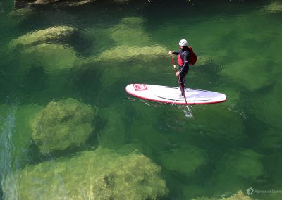 Stand up paddling on Cetina river.