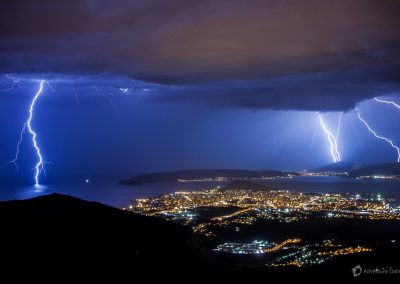 Thunders around the city of Split
