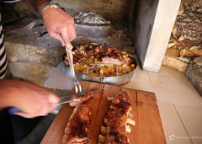 Baking lid is a special way of preparing food in Dalmatia. Usual dish is meat or octopuss with potatoes.
