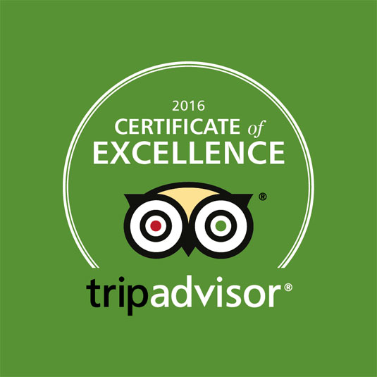 TRIP ADVISOR - 2016 Certificate of Excellence