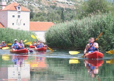 Start and finish of kayaking excursion in Trogir; old Pantana mill